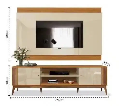 Kit Rack Legacy 2.0 + Painel Legacy 2.0 – TV até 75 – EDN — miniatura 2