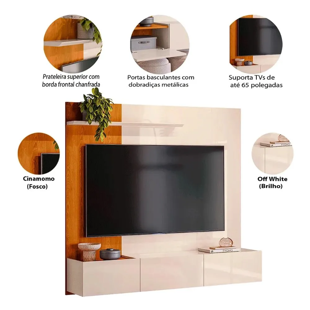 Painel Astro TV até 65, 3 Portas – Madetec — miniatura 2