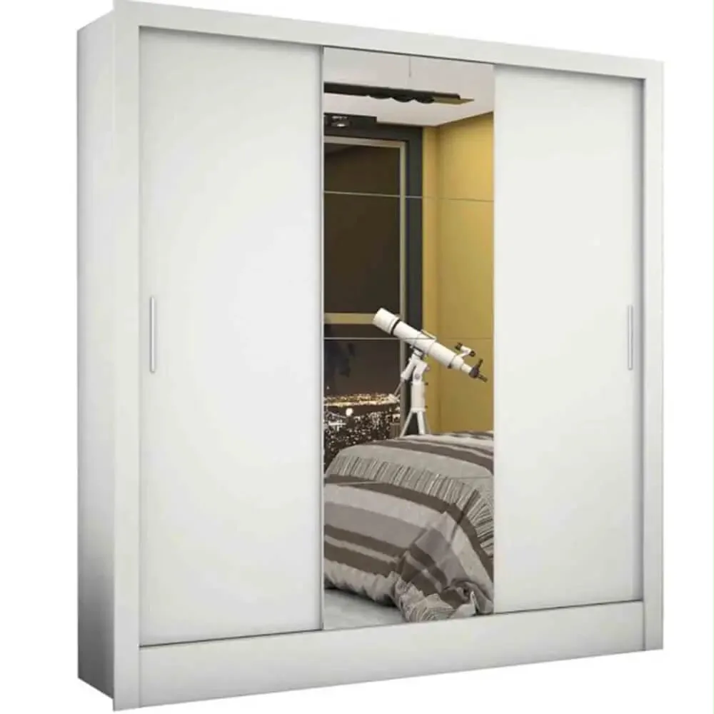 Guarda-Roupa Casal Dubai Santiago com Espelho e 3 Portas de Correr — miniatura 4