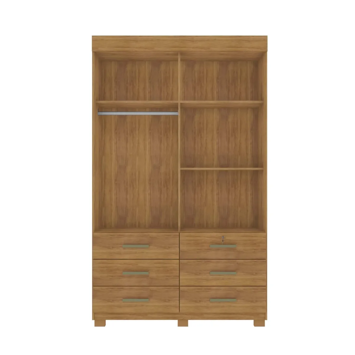 Guarda-Roupa Búzios Solteiro sem Espelho – 2 Portas e 6 Gavetas — miniatura 4
