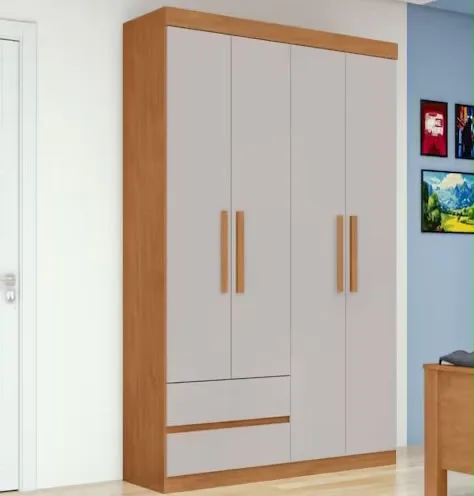 Guarda-Roupa Zeus 1,19 m com 4 Portas e 2 Gavetas