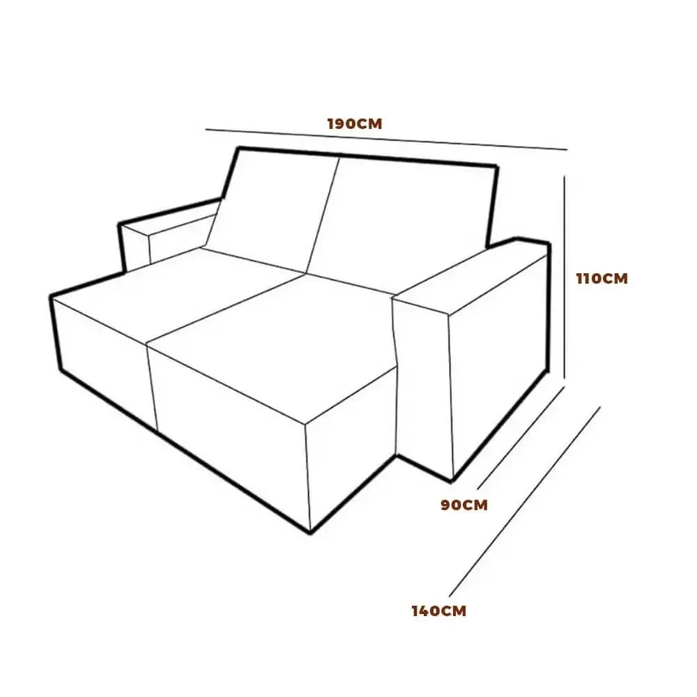 Sofá Macaé 3 Lugares Retrátil e Reclinável 190 cm – União — miniatura 4