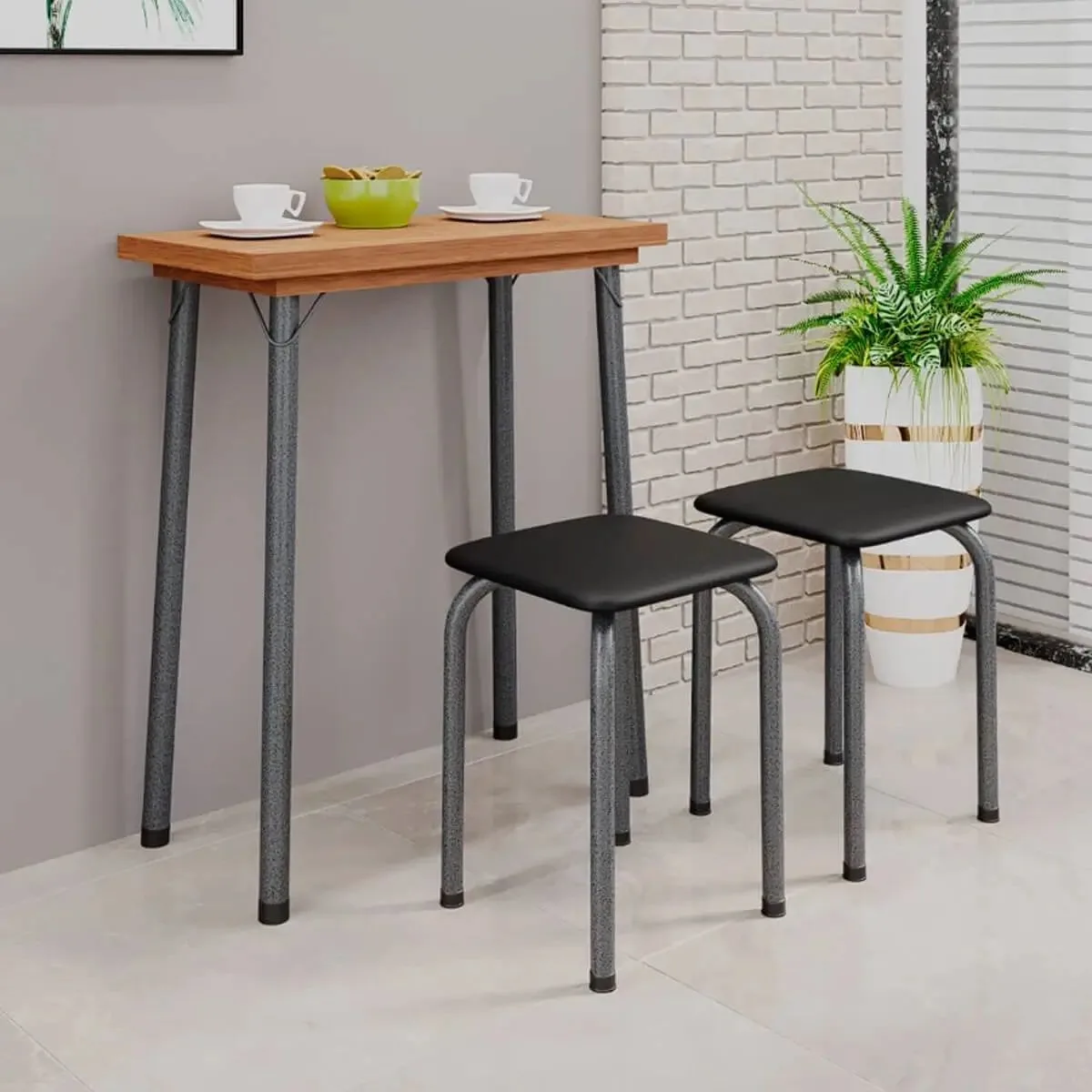 Mesa Dobrável Luana com 4 Banquetas – Imop — miniatura 2