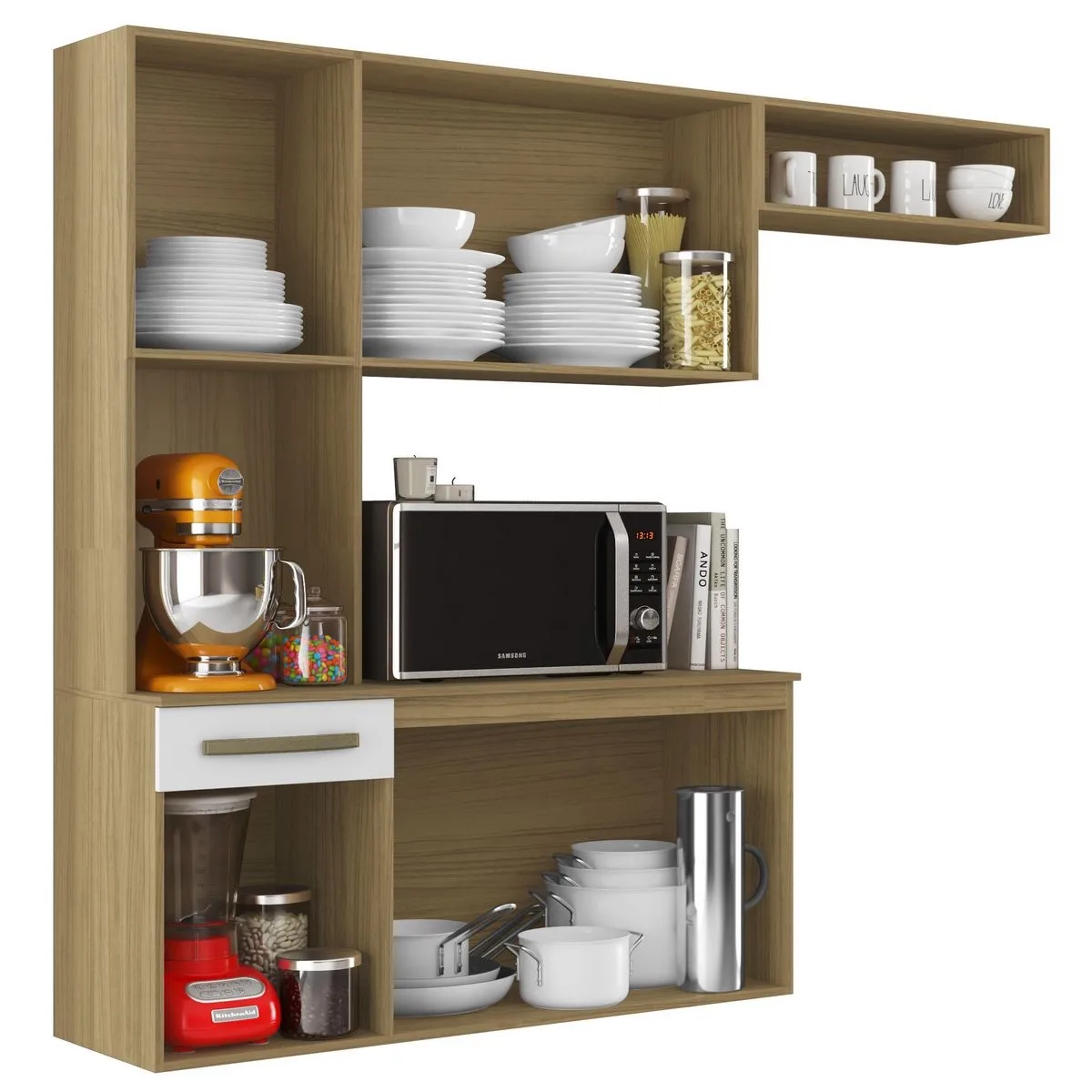 Cozinha Suspensa Carol 1,63 m Atacama/Branco — miniatura 2