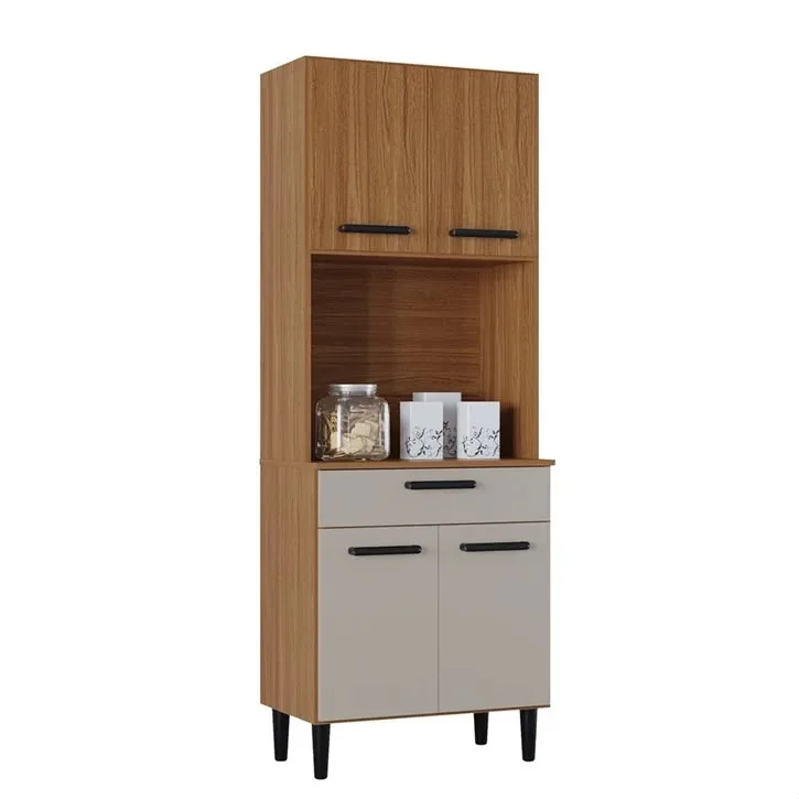 Cozinha Malu 60 cm com 4 Portas, 1 Gaveta e Ripado 3D — miniatura 2