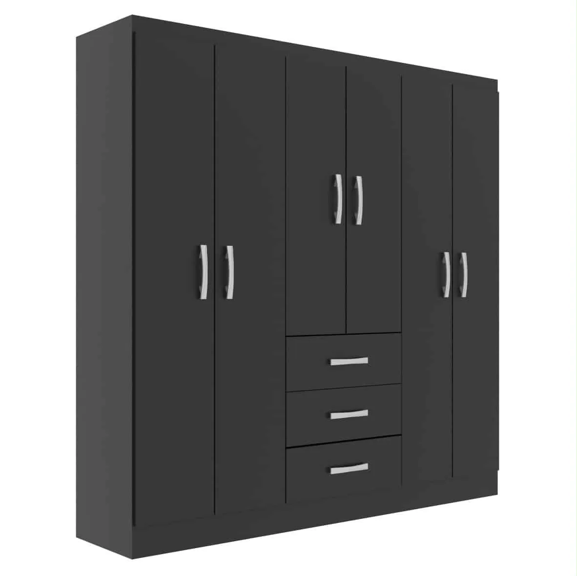 Guarda-Roupa Sevilha 1,50 m com 6 Portas e 3 Gavetas