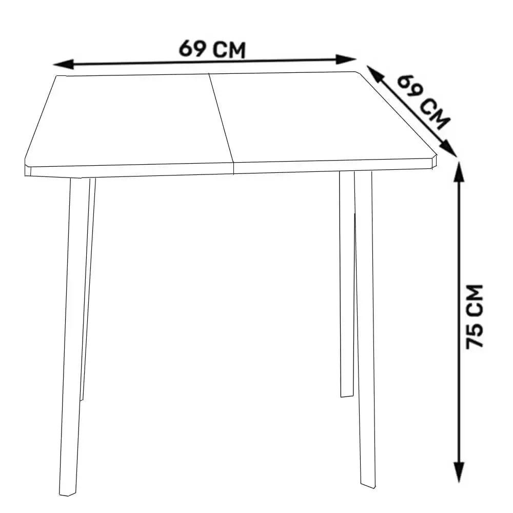 Mesa Dobrável Luana com 4 Banquetas – Imop — miniatura 4