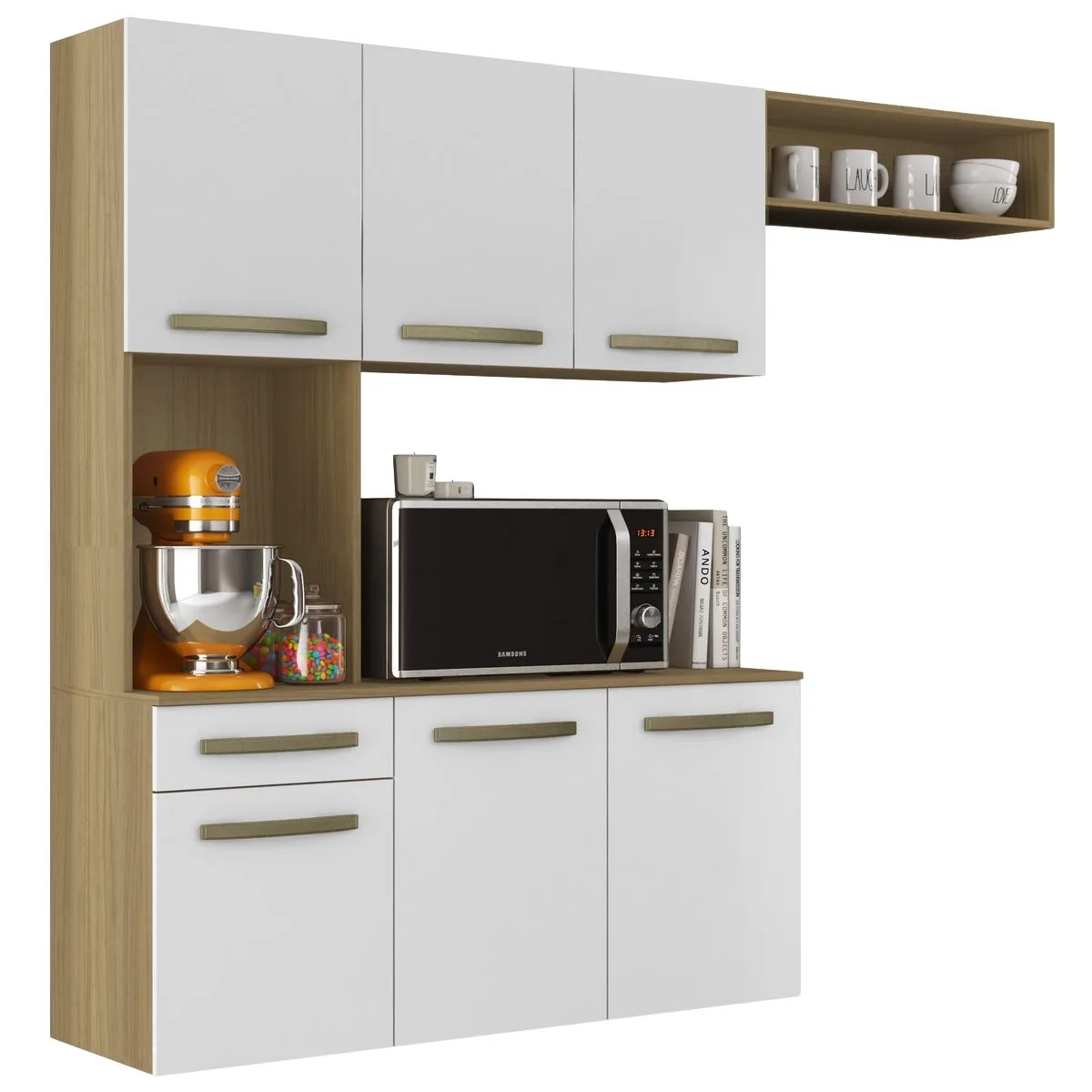 Cozinha Suspensa Carol 1,63 m Atacama/Branco — miniatura 3