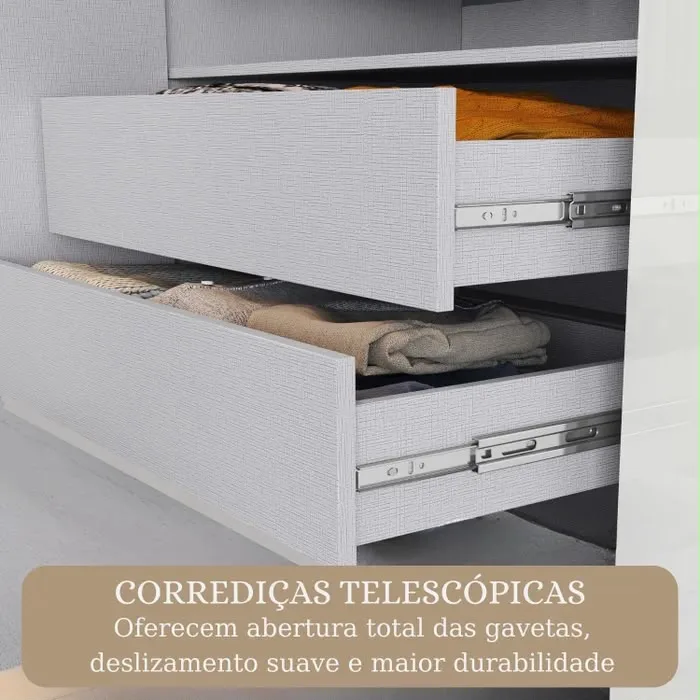 Guarda-Roupa Recife 1,80 m com 6 Portas e 2 Gavetas — miniatura 2