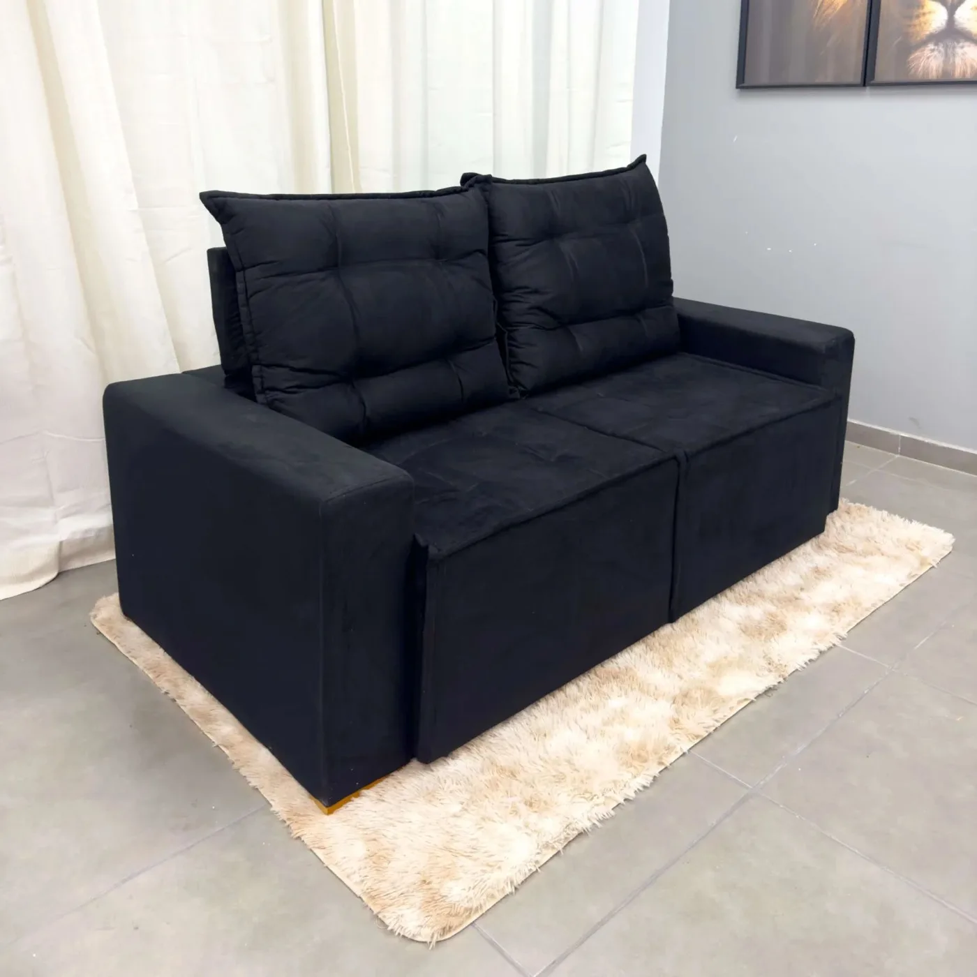 Sofá Macaé 3 Lugares Retrátil e Reclinável 190 cm – União