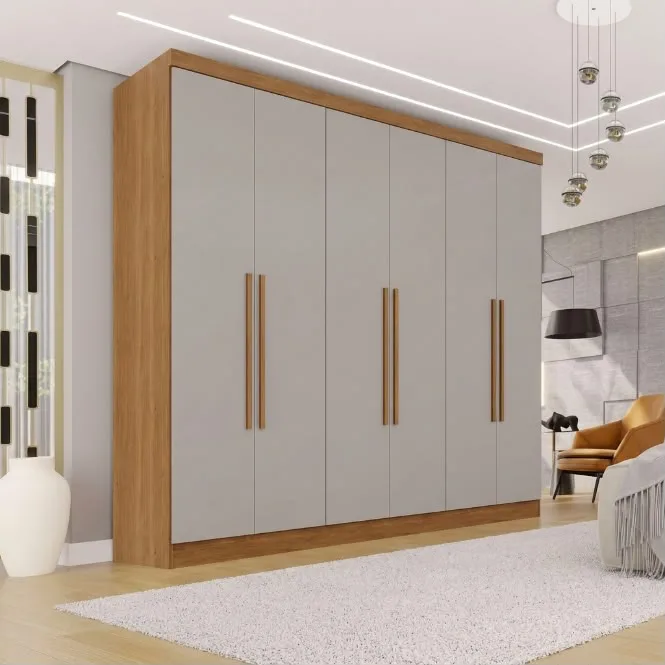 Guarda-Roupa Coliseu 2,20 m com 6 Portas e 4 Gavetas