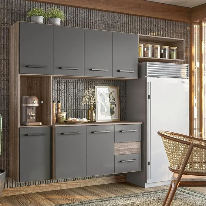 Cozinha Suspensa Juliete 1,80 m – 7 Portas e 2 Gavetas