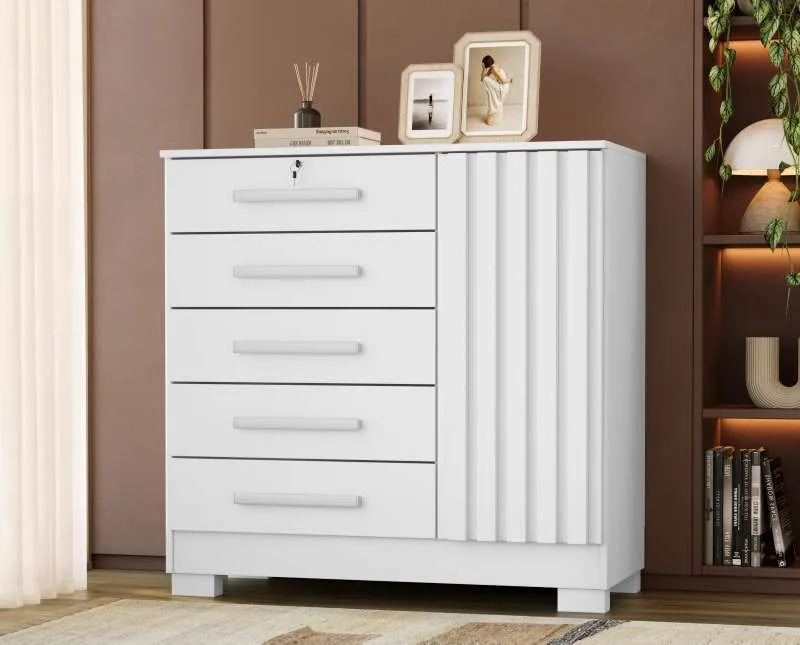 Cômoda Mary 5 Gavetas e 1 Porta — Rud Rack