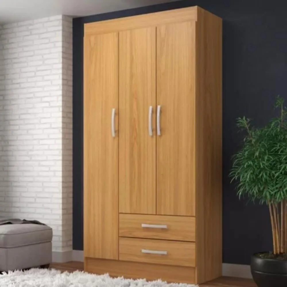 Guarda-Roupa Atalaia 75 cm com 3 Portas e 2 Gavetas