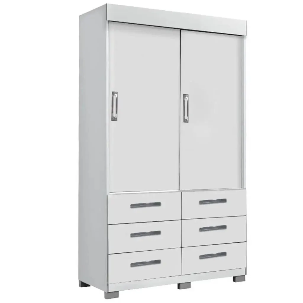Guarda-Roupa Búzios Solteiro sem Espelho – 2 Portas e 6 Gavetas — miniatura 2