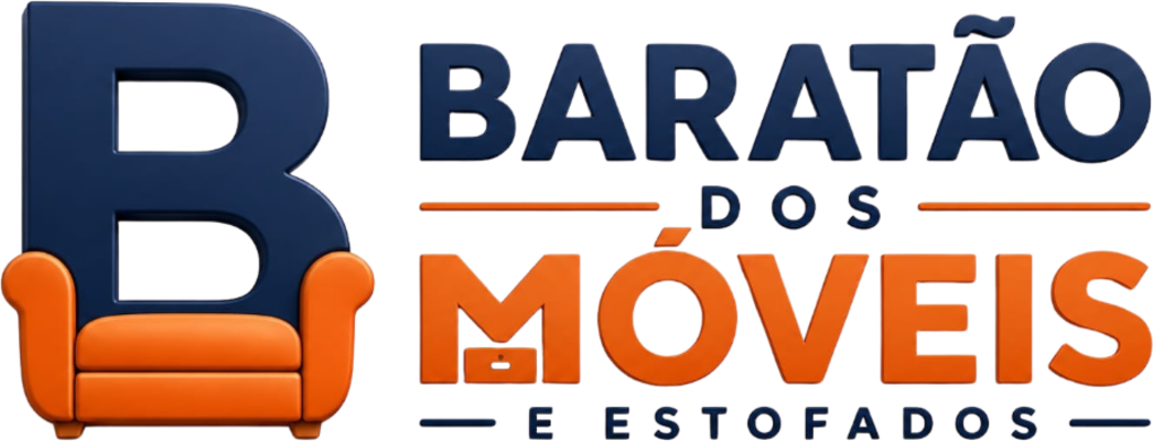 Logo Baratão dos Móveis e Estofados