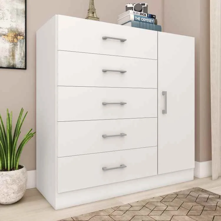 Cômoda Miami 5 Gavetas e 1 Porta — Fellicci