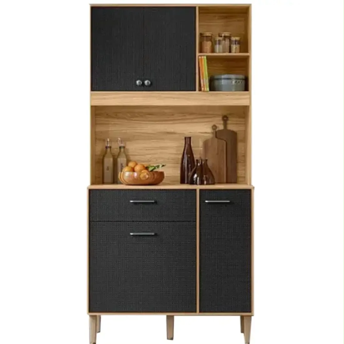 Armário de Cozinha Erva Doce 90 cm – 4 Portas e 1 Gaveta — miniatura 2