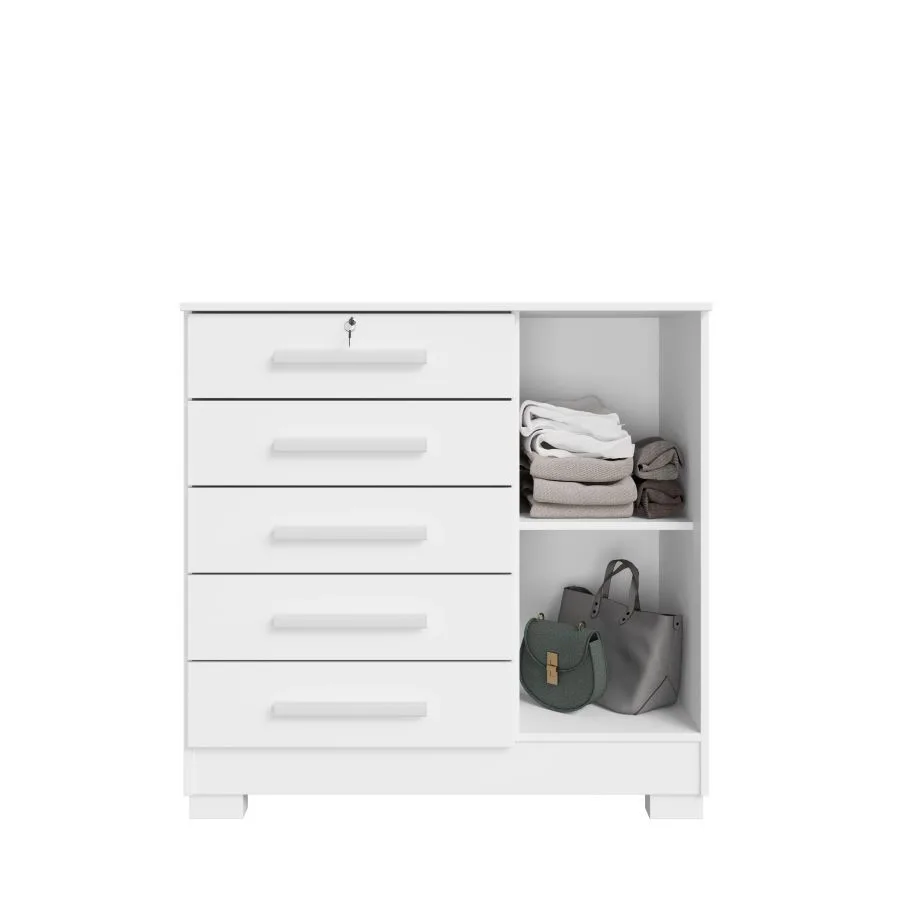 Cômoda Mary 5 Gavetas e 1 Porta — Rud Rack — miniatura 4